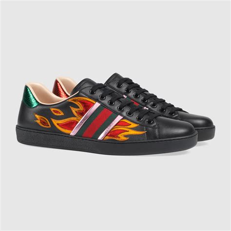 gucci ace low shoes flame replica|gucci ace shoes gg.